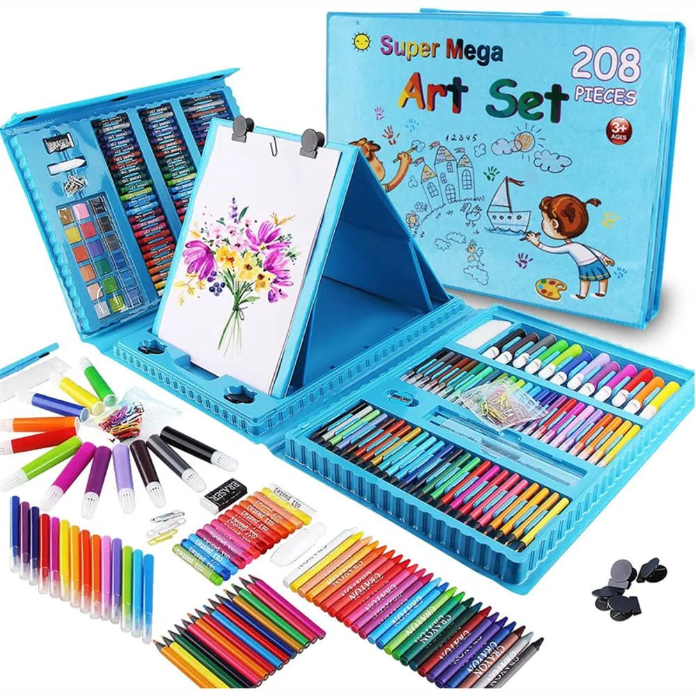 Set Colores Kit Colorear 208 pcs Juego Arte Dibujo Creativo Infantil -  Canela Hogar